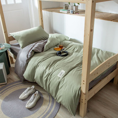 簡約全棉純色三件套學生宿舍六件套純棉床單被罩棉花被芯被褥批發