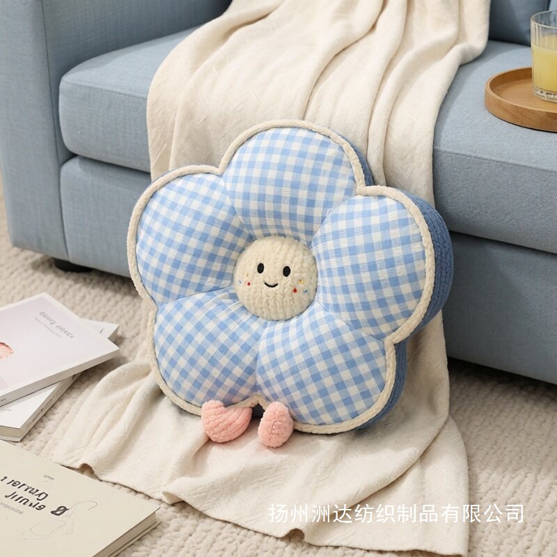Cojín de Respaldo de Flores para Cama de Peluche, Algodón de Seda para Cama y Lectura