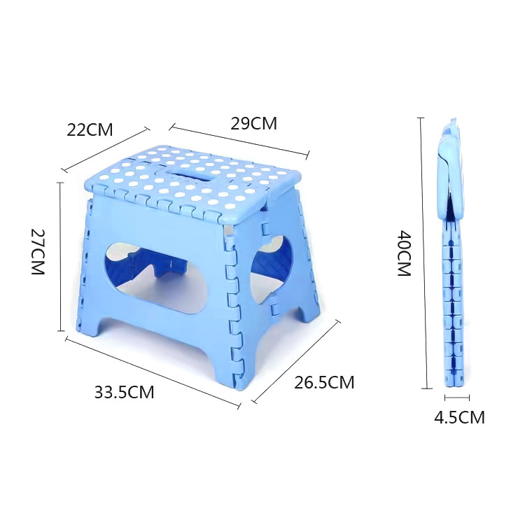 Taburete de plástico reforzado, taburete plegable ligero, banco de comedor para interior y exterior.
