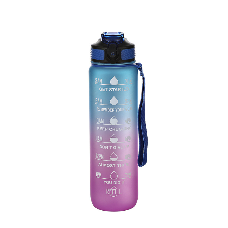 Cross-border Deportes hervidor de agua de plástico taza de gran capacidad de rebote cubierta de paja SK Amazon PC regalo caliente Espacio Taza