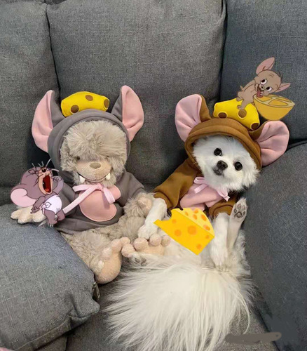 Pet Dog Cat Teddy French Bulldog Pomeranian Small and Medium Dogs Winter Sweatshirt Fleece Clothes Decorative Accessories