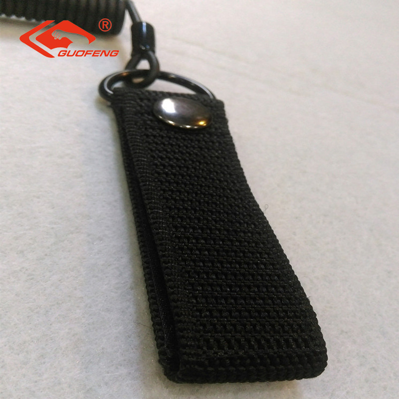 Políticas tácticas pistola cuerda de resorte cuerda telescópica cuerda de alambre revestida de goma cuerda de alambre de resorte cuerda de pistola