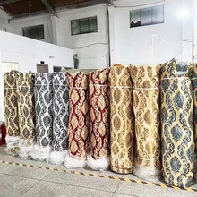 中国库存Lot窗帘面料供应商欧洲豪华现代设计客厅提花窗帘面料
