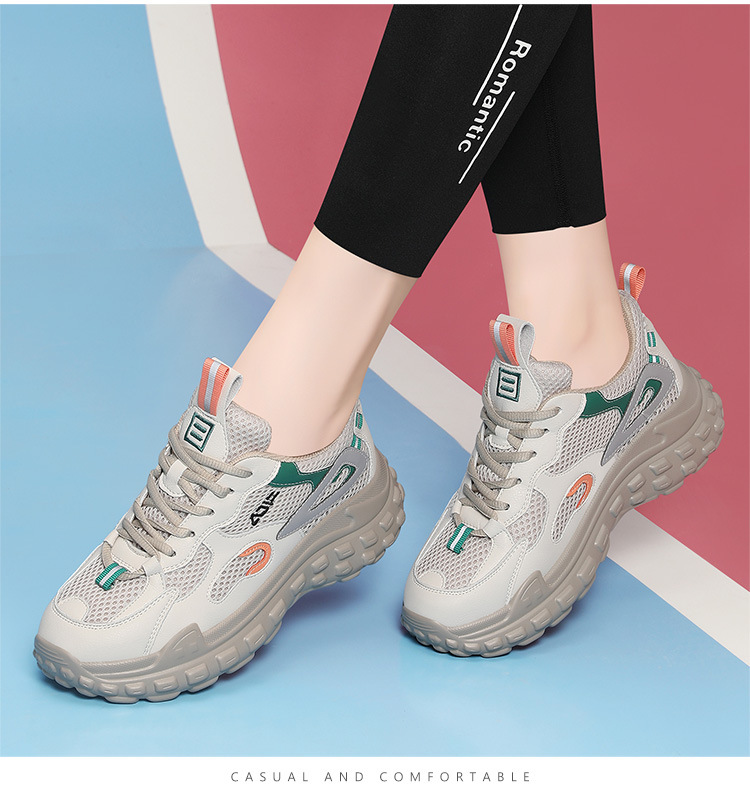 Giày sneaker nữ đế dày chunky da thật mỏng thoáng khí mùa hè 2025, gót 5 cm — 11253-2 Mẫu thoáng khí mùa hè màu trắng và xanh lá cây/chiều cao gót 5cm, 11253-1 Xám xanh nhạt nhung/chiều cao gót 5cm, 11253- 2m Màu xám phong cách thoáng khí mùa hè/chiều cao gót 5cm, 11253 xanh xám chiều cao gót 5cm chi tiết 9