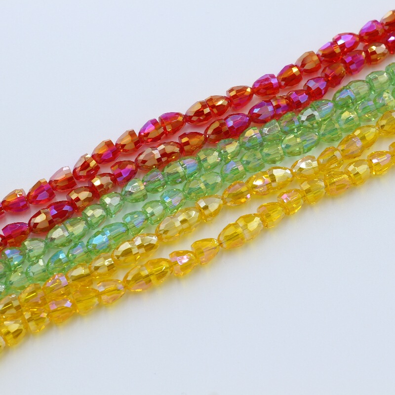 6mm Bell Drop Crystal Glass Beads DIY Bracelet Necklace Accessories