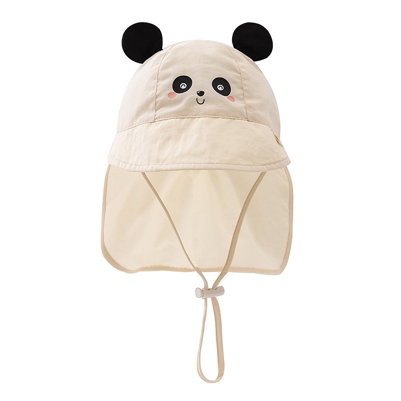 Sombrero de bebé, sombrero de verano, sombrero de verano, sombrero de pescador para bebé, sombrero para el sol para niñas, sombrero de chal al aire libre para panda para niños, delgado