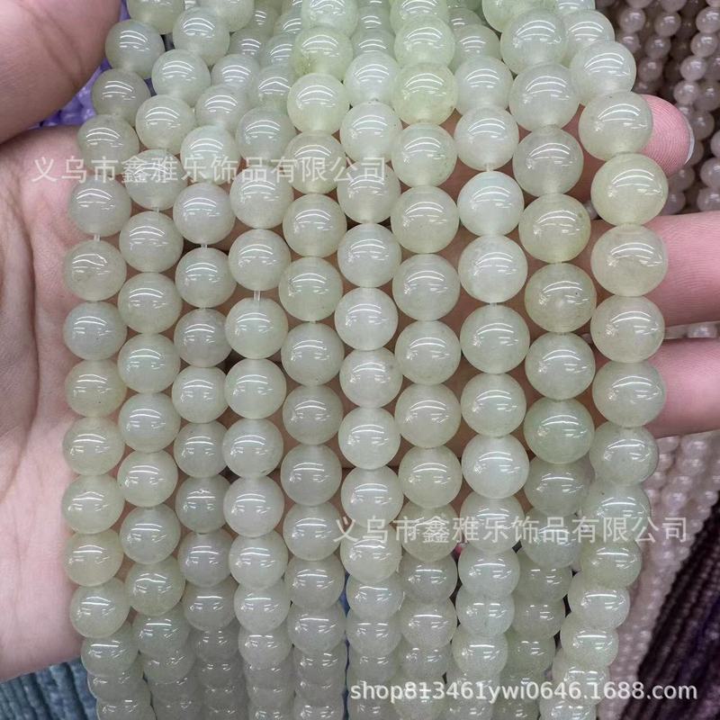 直销高仿晴水和田玉髓散珠蓝水圆珠碧玉串珠diy饰品配件|undefined
