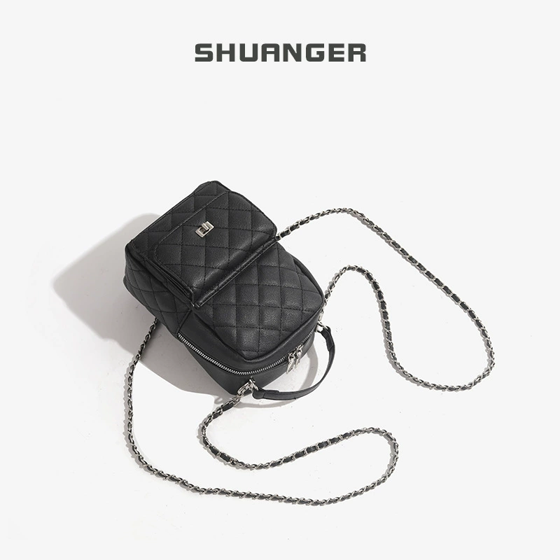 Spring small chain, school bag, design backpack, one-shoulder bag, Chanel style
