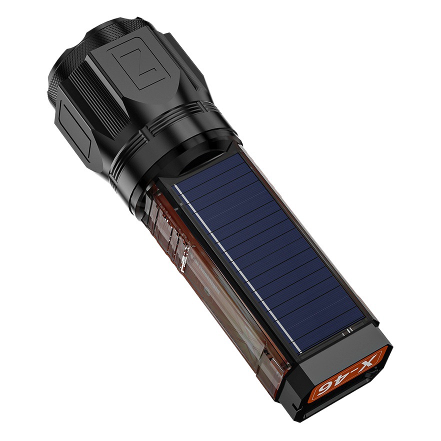 Linterna láser blanca transfronteriza transfronteriza de luz fuerte Linterna solar multifunción de carga súper brillante y largo alcance