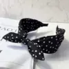 Обруч с зайчьими ушами в горох — чёрный