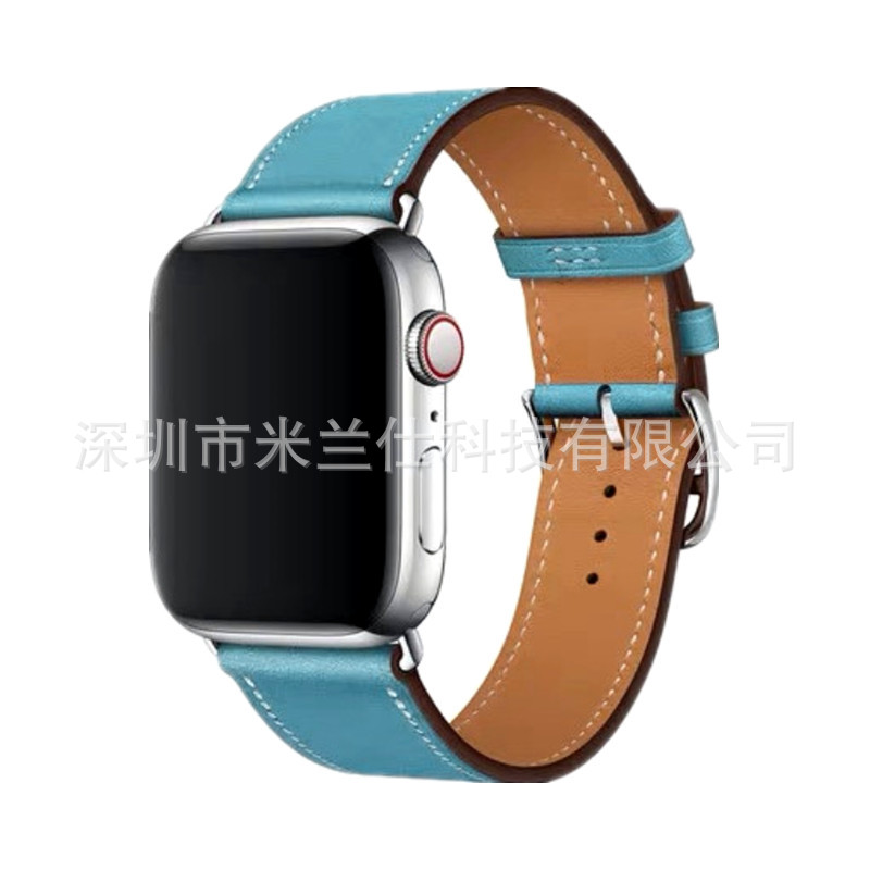 Adecuado para Apple Watch applewatch Correa S9 cuero genuino iwatch456789SE deportes ultra2 fabricante