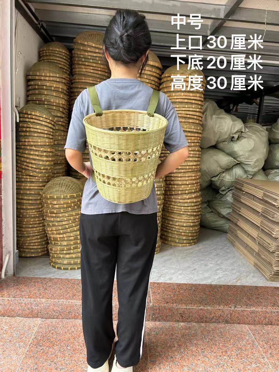 舞蹈采茶竹篓背篓古风道具编织鱼篓儿童竹编演出装饰-阿里巴巴