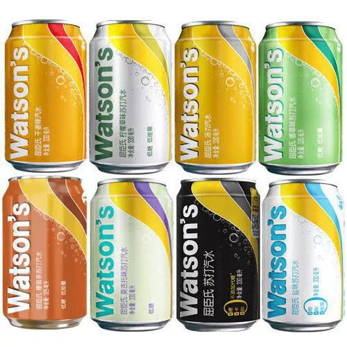 Бесплатная доставка Watsons Suga вода ванильный вкус 330мл лимонная трава сушёный имбирь суп, Мохито оригинальная газировка