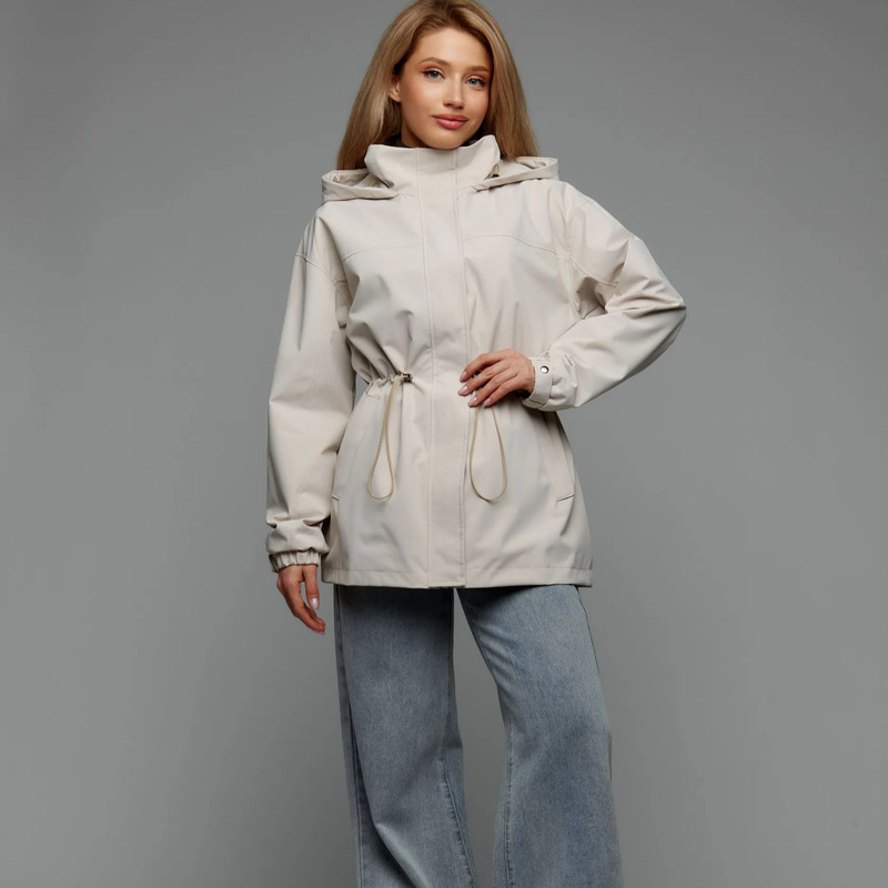 European and American Cross-Border Casual Outdoor Drawstring Waist-Cinching Windbreaker Sports Mountaineering Jacket Women's Foreign Trade Clothing European and American Cross-Border Casual Outdoor Drawstring Waist-Cinching Windbreaker Sports Mountaineering Jacket Women's Foreign Trade Clothing