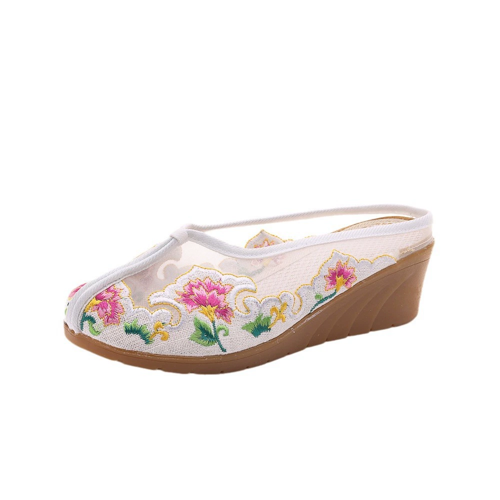 Ethnic retro mesh summer slippers, ethnic style