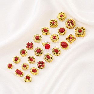 �Ƕ��Ȼ�ϼt�~�18K����U�ն���ʽ����diy���K����朴��Ʒ��