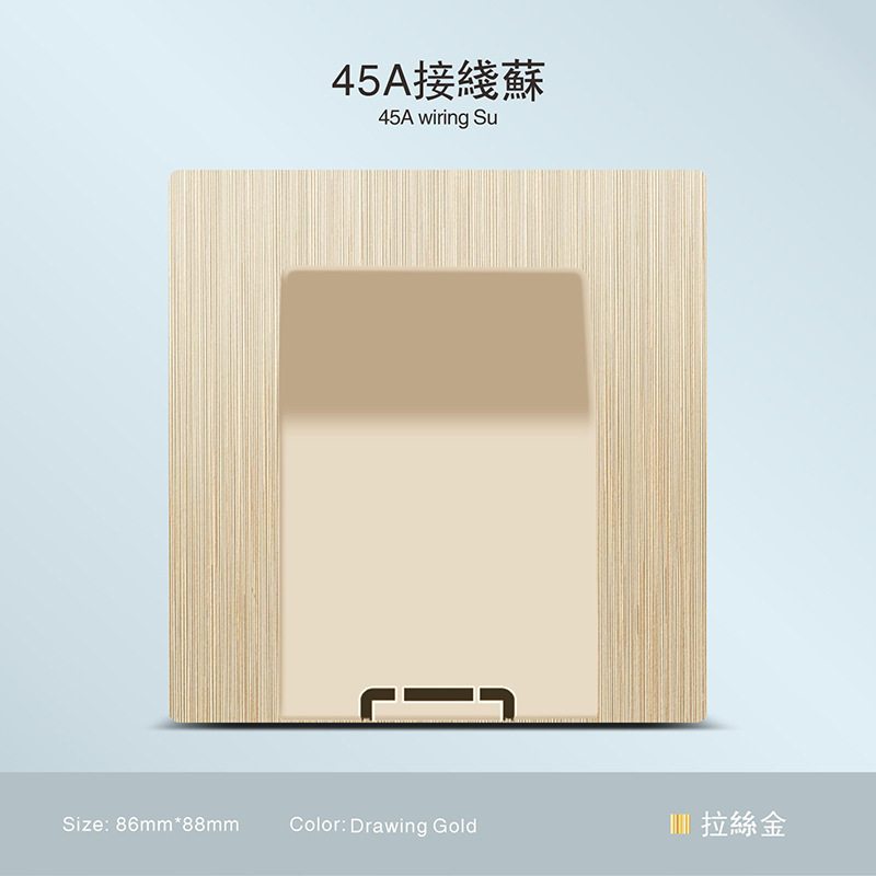 Gran Bretaña oro 250V enchufe de pared oculto 13Ausb panel de toma de TV dual disponible a través de fronteras