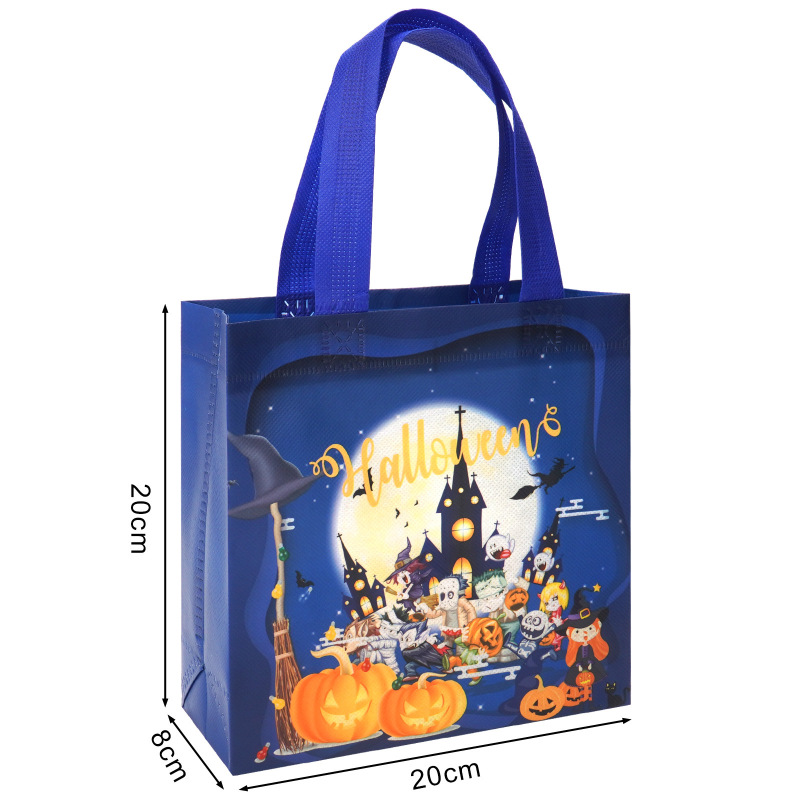 ハロウィンハンドバッグプリントカラフル不織布バッグパーティーギフト包装袋厚手ショッピングバッグカスタム|undefined