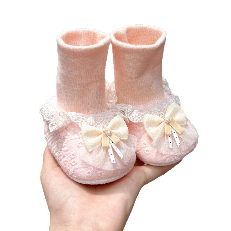 Zapatos para bebés, calcetines de primavera y otoño, calcetines para bebés, calcetines antideslizantes para niños, calcetines cálidos para princesas de 0 a junio