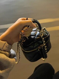 Small small bag with diamond pattern, shoulder bag, fashionable one-shoulder bag, chain bag