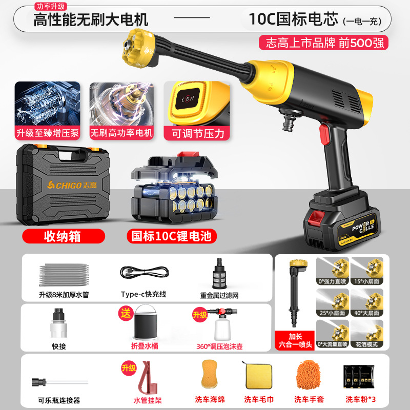Xǐchējī – Wireless Car Washer Portable car washer - high-performance-brushless-c-999998-boost500-battery-power8m-hose