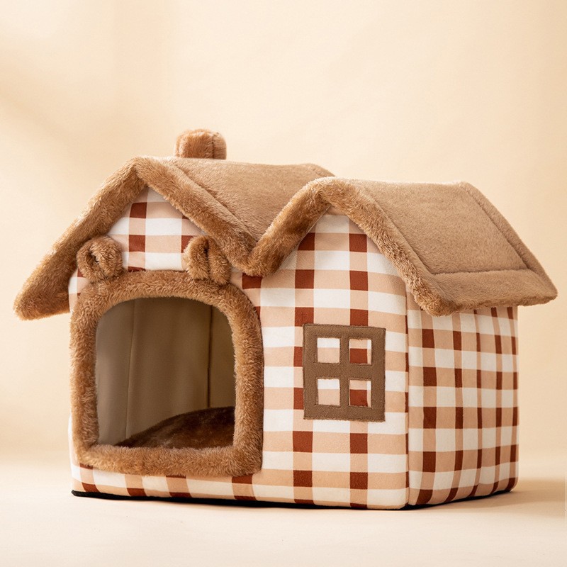 Casa-cama para perros medianos y pequeños, desmontable, para todas las estaciones, para gatos y perros