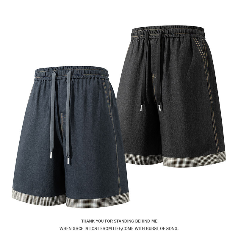 Cross-border 2026 new summer men's casual shorts, Japanese-style loose sports pants, fitness jogging jeans for men
