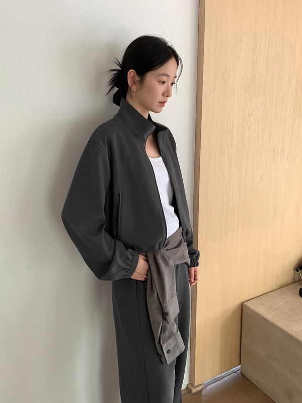TG 休闲舒适感百搭卫衣外套女2025秋季新款抽绳拉链短款上衣25631|undefined