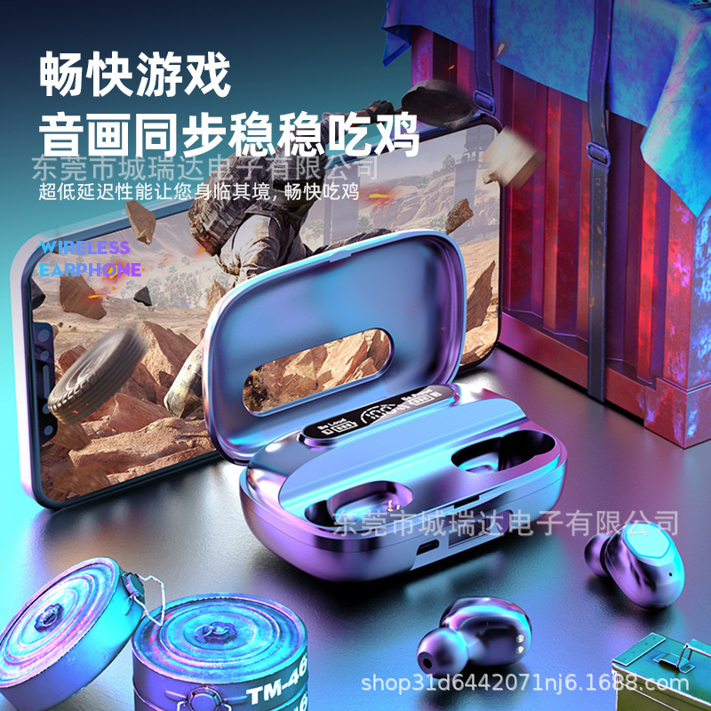 Cross-border explosions Bluetooth headset long endurance in-ear earplugs digital noise reduction high sound quality source manufacturers wholesale