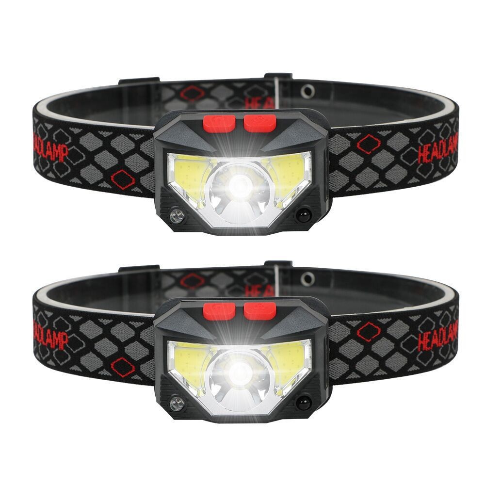 Cross-Border New XPG+COB Induction Red And White USB Charging With Power Display Outdoor Strong Light Headlamp_desvips.com