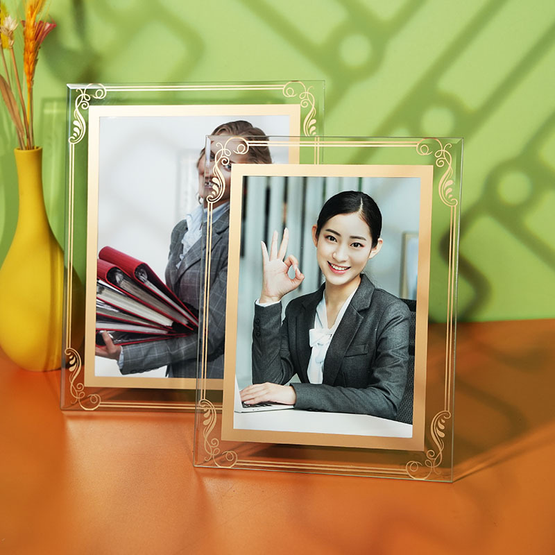 Very simple wind 6 inch glass photo frame 5 inch 7 inch photo frame 8 inch 10 inch children's wedding crystal table wholesale