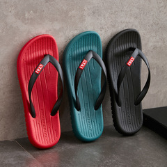 居家日常休閒舒適平底塑料夾腳涼拖鞋 戶外沙灘時尚潮流PVC人字拖