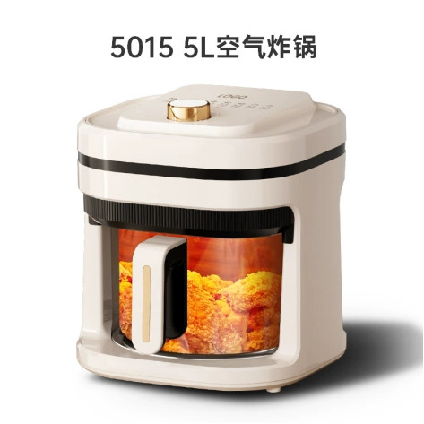 5L glass single knob visual fried pot