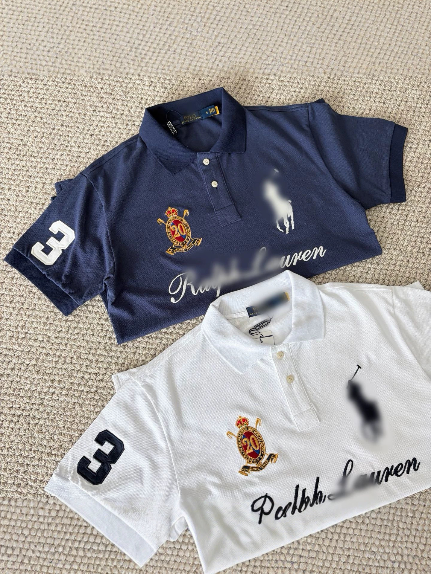 Comercio exterior transfronterizo LoveRL Big Pony edición del 20 aniversario de algodón de perla bordado polo camisa de manga corta