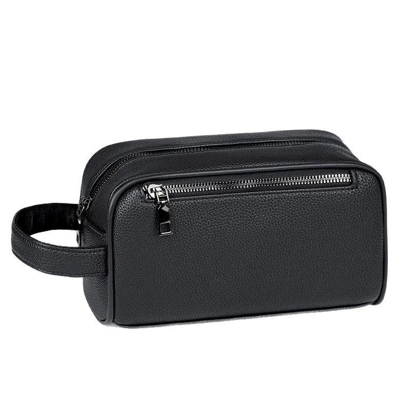 Japanese capacious small clutch bag, polyurethane hand loop bag, genuine leather