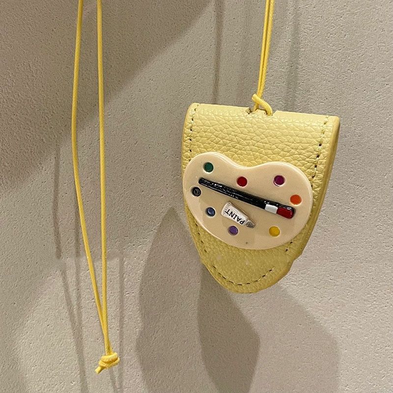 Leather Fun, Cute and Funny Painting Plate Necklace, Glasses Clip, Halter Neck Long Coin Purse, Portable Anti-Lost Storage Bag Leather Fun, Cute and Funny Painting Plate Necklace, Glasses Clip, Halter Neck Long Coin Purse, Portable Anti-Lost Storage Bag