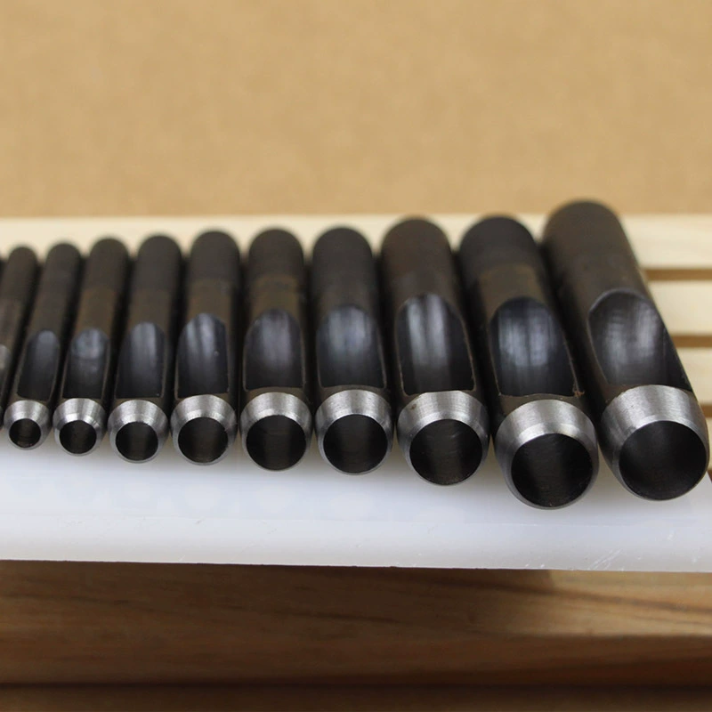 1-50 мм черный пробойник для ремня кожаный пробойник Круглый стальной пробойник из хромованадиевой стали