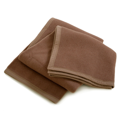 [Mingqiu] New Zealand wool blanket camel color bed warm thickened pure wool blanket blanket winter
