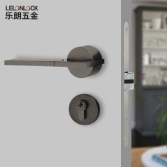 鋅合金實心執手靜音門鎖室內門分體鎖 批發家裝實木門臥室房門鎖