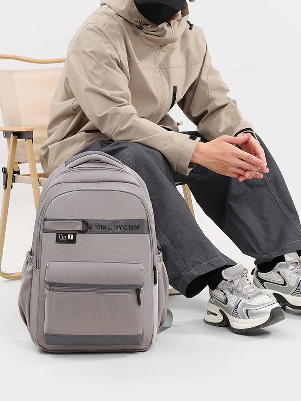 Mochila de moda de alta capacidad, escolas secundarias, viajes universitarios, mochila transfronteriza ligera de tela de Oxford