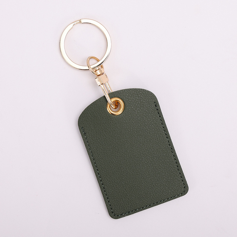 Porta Tarjetas de Acceso de PU con Llavero de Gota de Agua para Mujeres y Hombres en la Comunidad, Funda Protectora para Tarjeta de Autobús Estudiantil IC, Sensor de Elevador