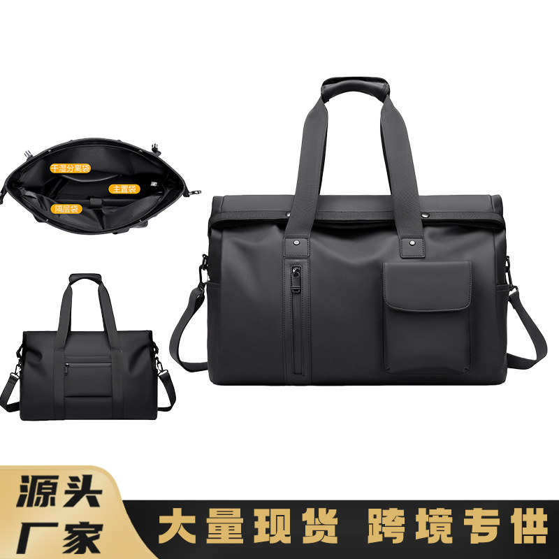 Bolsa de viaje de negocios de moda para hombres, bolsas deportivas al aire libre de gran capacidad, bolsas de maleta de viaje de bolsillo.