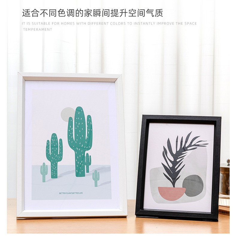 Wooden Picture Frame Manufacturer's Countertop Wholesale 5-inch 6-inch 7-inch 8-inch 10-inch A4 Creative Wall-mounted MDF Picture Frame