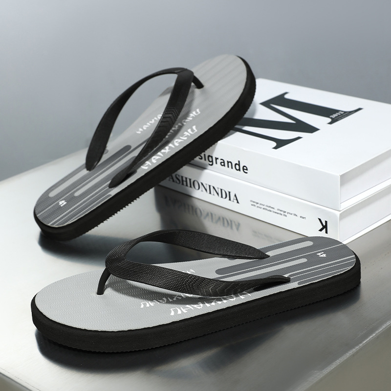 Venta directa de fábrica, chanclas, nuevos hombres, verano, simples, antideslizantes al aire libre, sandalias planas al aire libre, una pieza