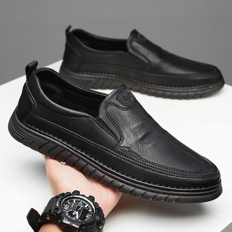 Playboy Men's Shoes 2025 Spring Driving Men's Casual Leather Shoes Men's Genuine Leather Soft-Soled Shoes Breathable and Comfortable