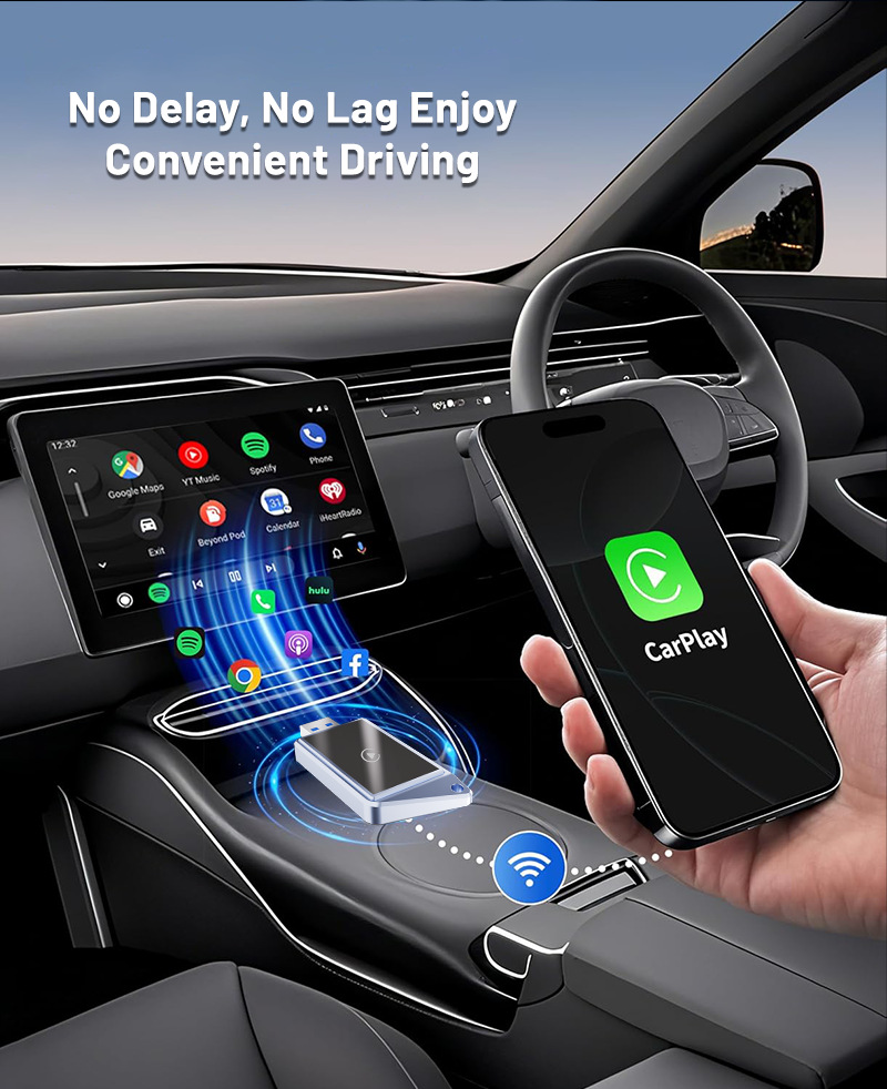 Cross-Border Wireless Carplay Box Upgrade Android Smart Car-Machine Interconnection Module Car Carplay Printed Logo