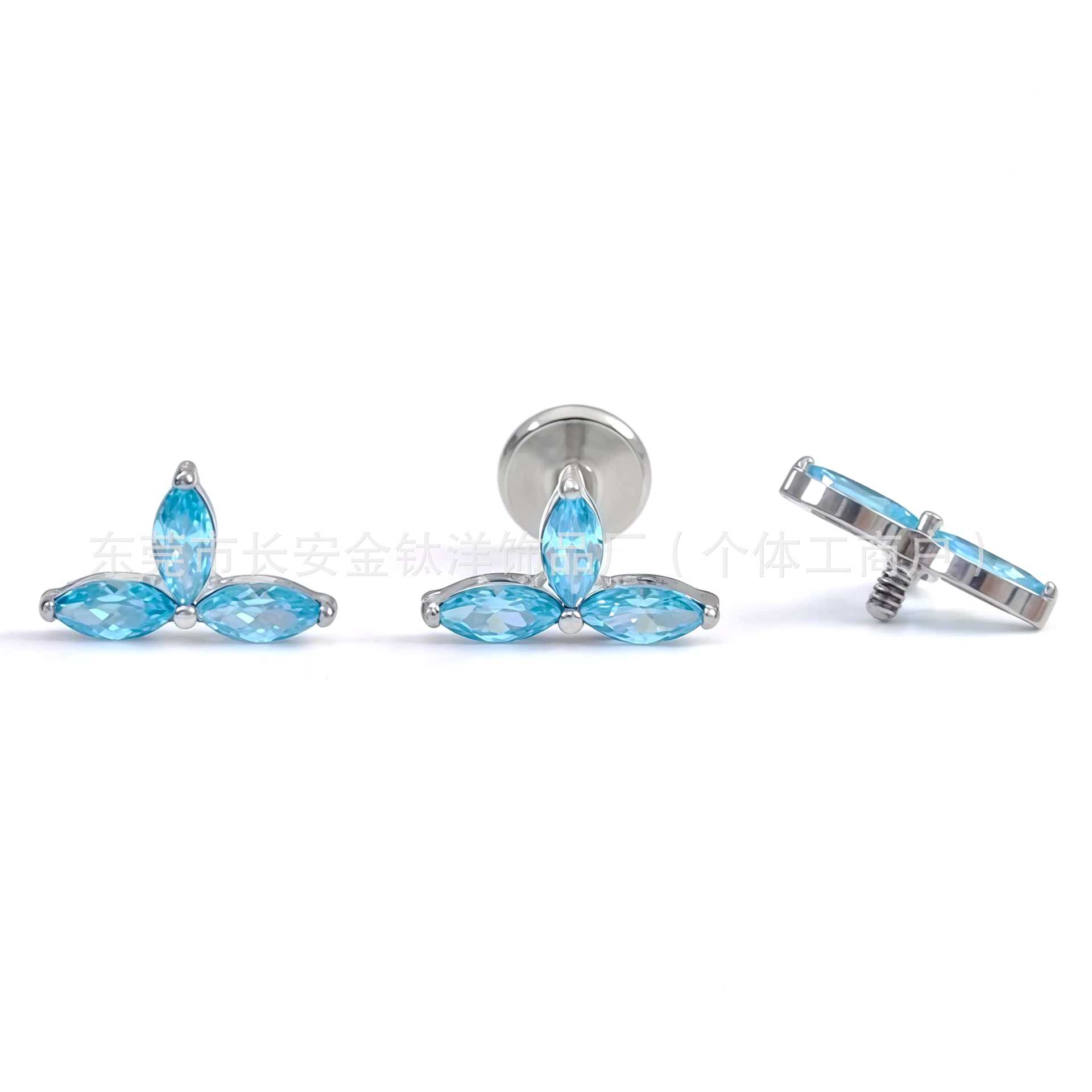Labret piercing jewelry detail image