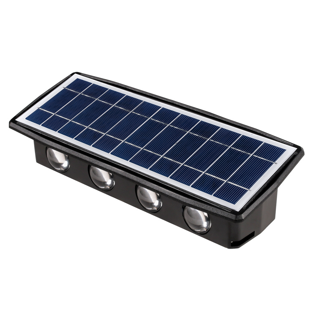 Lente convexa solar lámpara de pared lámpara de lavado hogar avanzada lámpara de paisaje impermeable Villa patio jardín arriba y abajo lámpara de pared