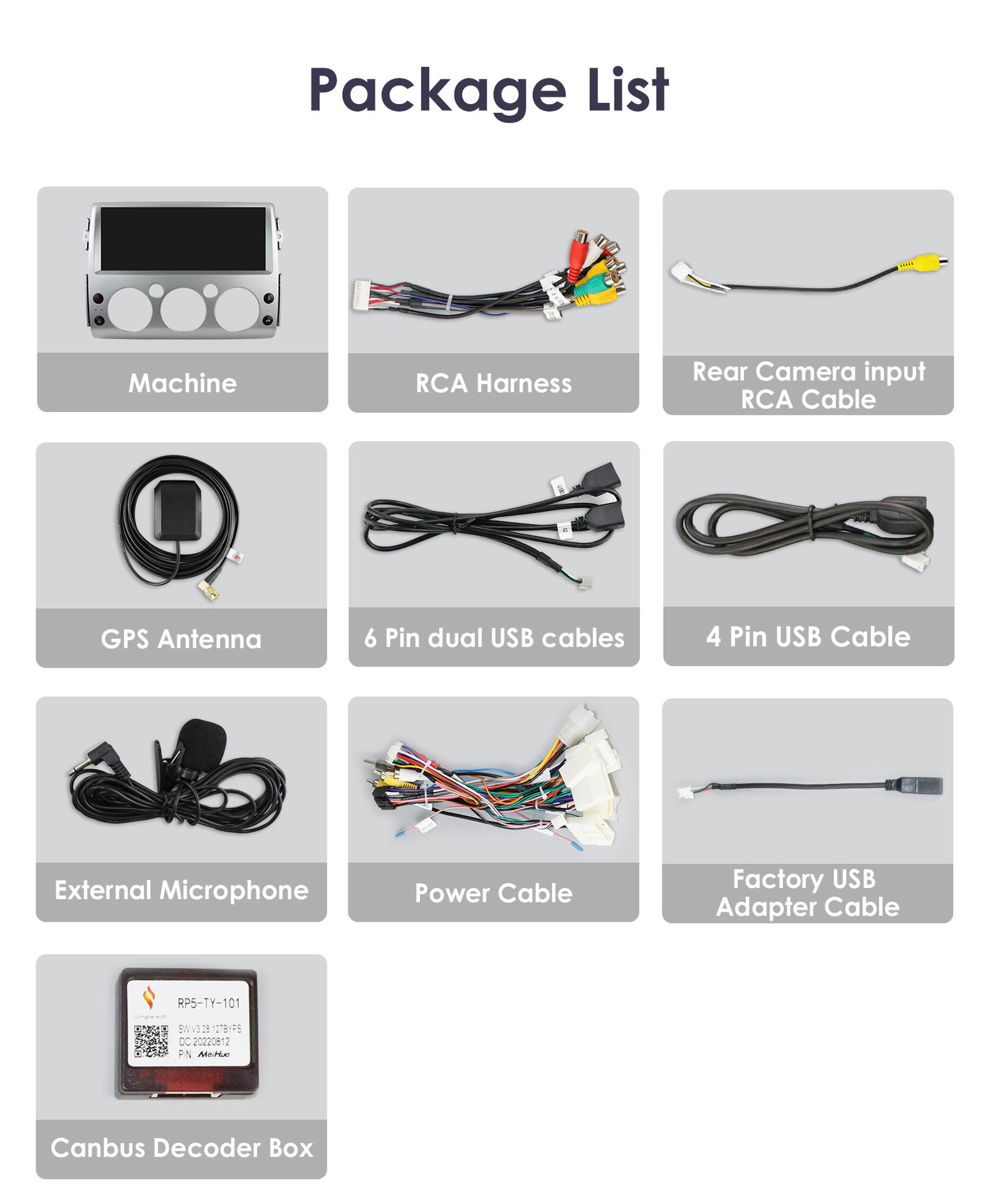 The cross-border model is suitable for 06-21 Toyota FJ Cruiser car MP5 Bluetooth navigation GPS all-in-one