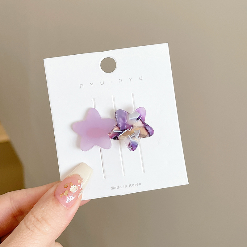 Horquilla de color dopamina, clip de pico de pato de cabello roto coreano femenino, horquilla de sentido avanzado y2k, clip lateral con flequillo, tocado